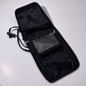 Black RFID Secure Travel Neck Wallet